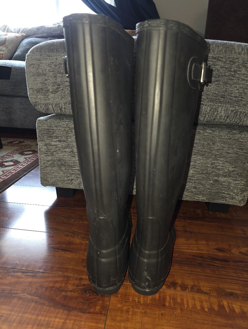 Hunter Women's Black Tall Rain Boots - Picture 5 of 9